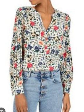 Ba&sh Palorma  Button  Down Floral Blouse Size 2 Medium